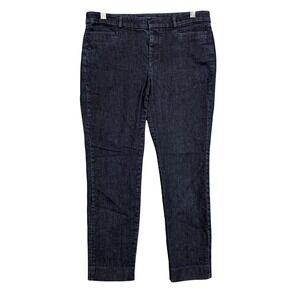 Banana Republic Jeans Womens 8 Blue Sloan Dark Wash Crop Indigo Slim Leg Stretch